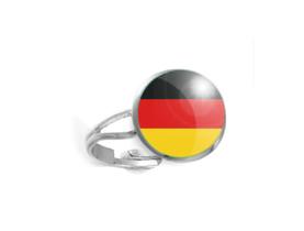 Anel Bandeira da Alemanha Unissex e Ajustável