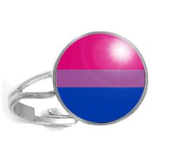 Anel Bandeira do Orgulho Bissexual Unissex e Ajustável LGBT Pride - RECANTO ASTRAL