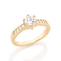 Anel banhado a ouro 18k com zircônias Cód. 5116522006 TAM 20 Anel banhado a ouro 18k com zircônias Cód. 5116522006 TAM 20