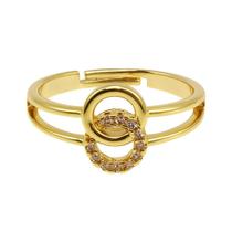 Anel Banhado A Ouro 18k Elora Luxo Feminino Anel Banhado A Ouro 18k Elora Luxo Feminino