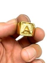 Anel Banhado a Ouro 18K Escolha a Letra Elegância e Estilo