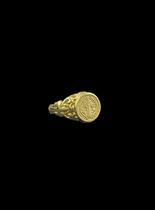 Anel banhado a ouro 18k são bento Anel banhado a ouro 18k são bento