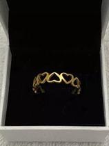 Anel Banhado Ouro 10 Milésimos - Dourado - Tojoia18k