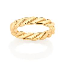Anel banhado ouro 3x 24k 18k e 22k masculino rommanel unissex torcido 513313