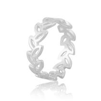 Anel banhado Prata 925 Legítima Folhas