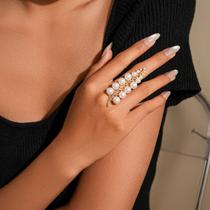 Anel BJR Pearl em forma de estrela do mar aberto para mulheres