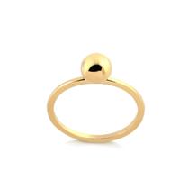 Anel Bolinha Lisa 6mm Folheado A Ouro Anel Bolinha Lisa 6mm Folheado A Ouro