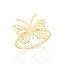 Anel borboleta folheado a ouro 513051 rommnanel