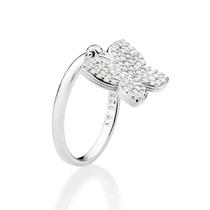 Anel Borboleta Prata Maciça 925 Rommanel 810326 Anel Borboleta Prata Maciça 925 Rommanel 810326