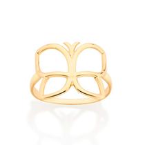 Anel borboleta Rommanel banhado a ouro 18k/513311
