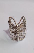 Anel Borboleta Tam "P" em Prata 925 -Unidade