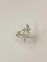 Anel borboletas com Zircônia Cristal Ajustável