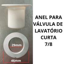Anel Borracha de Vedação Branca para Válvula de Pia e Lavatório LONGA 7/8 CURTA 7/8 TANQUE 1.1/4