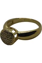 Anel Botão com Pedrinhas em Zircônia Banhado a Ouro 18K Victória Herrera Anel Botão com Pedrinhas em Zircônia Banhado a Ouro 18K Victória Herrera