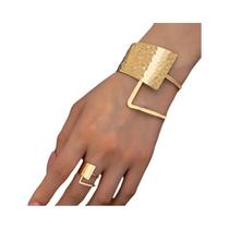 Anel Bracelete Aberto Geométrico Feminino Design Simples E Fashion Acessórios Para Festas De Fim De