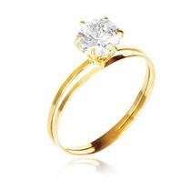 Anel Cálice Solitário Ouro 18k 750 Pedra 7mm Anel Cálice Solitário Ouro 18k 750 Pedra 7mm