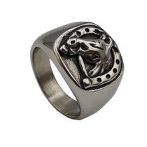 Anel Cavalo Masculino Aço Inox Quadrado Moda Fashion Prateado Anel Cavalo Masculino Aço Inox Quadrado Moda Fashion Prateado