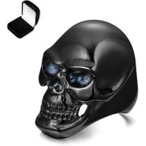 Anel Caveira Motoqueiro Moto Harley Rock Gótico Titânio Anel Caveira Motoqueiro Moto Harley Rock Gótico Titânio