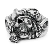 Anel Caveira Pirata, Prata 925