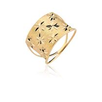 Anel Chapa Estrelas Ouro 18k Amarelo A284 - MAEHLER Arte Em Joias
