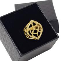 Anel Chapinha Navete Banho De Ouro 18k 1173