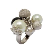 Anel Chocalho Strass e Pérola AN1640 Anel Chocalho Strass e Pérola AN1640