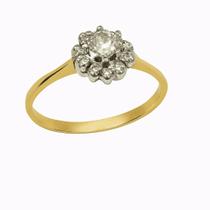 Anel Chuveirinho em Ouro 18k com Diamantes