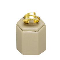 Anel Cilene Com Zirconias Brancas Folheado A Ouro - Aro 24