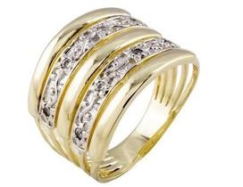 Anel Cinco Felicidades - Cod 439 F Banhado a ouro 18k