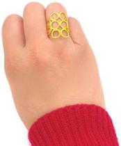 Anel Circulo Vado Banho Ouro Anel Circulo Vado Banho Ouro