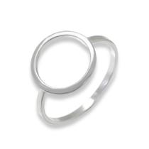 Anel Circulo Vazado Banhado a Prata
