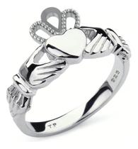Anel Claddagh Clássico De Pura Prata 925 Unisex - Exclusivo - Compre Joias Direto Da Fábrica E Eco Anel Claddagh Clássico De Pura Prata 925 Unisex - Exclusivo - Compre Joias Direto Da Fábrica E Eco