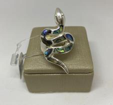 Anel cobra abalone prata 925