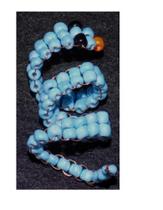 Anel cobra de três voltas azul claro