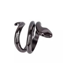 Anel Cobra Liso Preto Ajustável Anel Cobra Liso Preto Ajustável