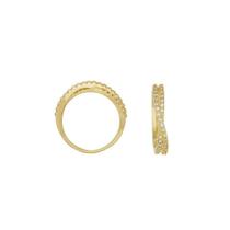 Anel com 2 aros enlaçados