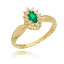 Anel Com Esmeralda Mais Vendido C/ Oferta Limitada Exclusiva