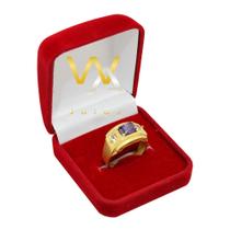 Anel com pedra roxa Ametista para formatura de Teologia Anel com pedra roxa Ametista para formatura de Teologia