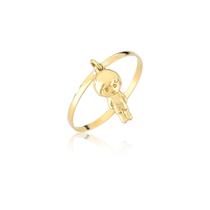 Anel com pingente de filho menino pendurado ouro 18k Anel com pingente de filho menino pendurado ouro 18k