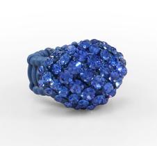 Anel Com Strass Azul