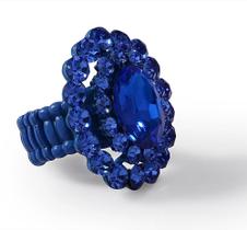 Anel Com Strass Azul Anel Com Strass Azul