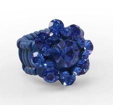 Anel Com Strass Azul