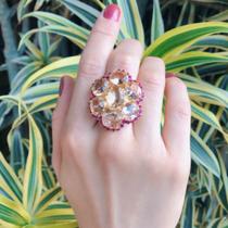 Anel com strass feminino Anel com strass feminino