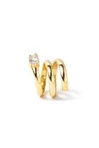 Anel com Zircônia e Três Voltas Sienna - Banho de Ouro 18k Anel com Zircônia e Três Voltas Sienna - Banho de Ouro 18k