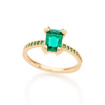 Anel com zircônias e cristal VERDE 512694 Rommanel Anel com zircônias e cristal VERDE 512694 Rommanel
