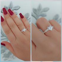 Anel Coração De Prata 925 Com Zircônias Anel Coração De Prata 925 Com Zircônias