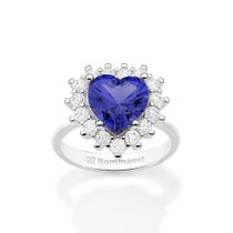 Anel coração de prata maciça 925 LILÁS 810372 Rommanel Cor:LILÁSTamanho:14 Anel coração de prata maciça 925 LILÁS 810372 Rommanel Cor:LILÁSTamanho:14