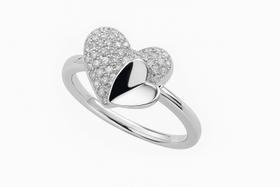 Anel Coração em Prata de Lei com Zircônia