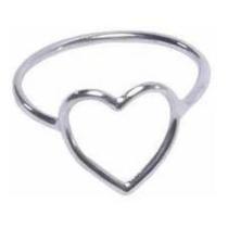 Anel Coração Glamour Florenzza Em Prata 950