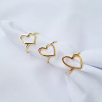 Anel coração irregular banhado em ouro 18k